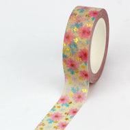 1X 10M Gold Foil Reindeer Snowflake Christmas Trees Snowman House Masking Washi Tape for Scrapbooking Planner Kawaii Papeleria