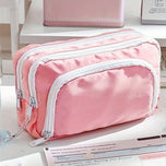 Kawaii Pencil Case 3 Layers Cute Pen Bag Large Capacity Korean Organizer Pouch for Student Back to School Supplies Stationery