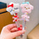 Sanrio Cartoon Crystal Sparkling Diamond Rotating Head Neutral Pen Black Cute Girl Beaded Pen kawaii  gel pen stationery