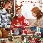 12 Rolls Christmas Plaid Masking Tape DIY Handbook Material Sticker Washi Tape Scrapbooking Birthday Gift Supplies