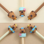3 Pcs/lot 0.5mm Kawaii Capybara Gel Pens Signature Pen School Office Writing Supplies Gift Stationery Art Deco Pens