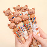 Kawaii 10-Color Bear Pen