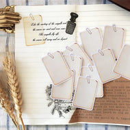 10 Pcs Yellow Memo Pad Vintage Stickers Junk Journal Ephemera Tag DIY Album Collage Aesthetic Stickers Scrapbooking Material