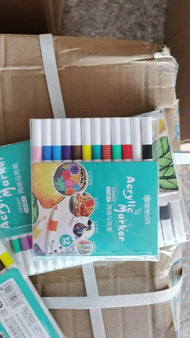 12-80 Colores Set Acrylic Paint Art Marker Pen Rock Painting for Kids Graffiti Stone Ceramic Glass Wood DIY Crafts Art Supplies