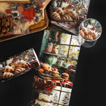 80mm*204cm Vintage Christmas Bakery Landscape Washi Tape Creative DIY Journal Material Collage Scrapbook Stationery
