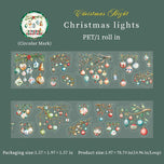 Christmas Die-Cut Washi Tape 1 Roll for Scrapbooking Journal DIY,Phone Case Decoration,Planner Stickers,Collage Art Supplies
