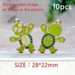 10PCS Kawaii Turtle Journal Charms