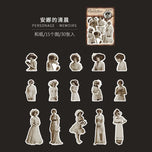 30Pcs Europe Victorian Ladies Vintage Stickers Junk Journal Ephemera Retro Stickers Planner DIY Album Scrapbooking Material