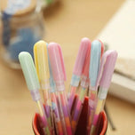 Lytwtw's Stationery Kawaii Cute Lovely Candy Text Marker Gel Pen Student School Office Supply Change 6 Colors Draw Glitter
