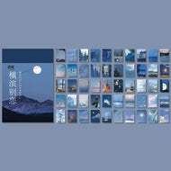 Yoofun 50 Sheets Natural Scenery&Art Paintings Stationery Stickers Book Aesthetic Landscape Cute Scrapbooking Planner Journaling