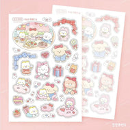 Cute Cartoon Animal Bear Stickers Handbook Diary Planner