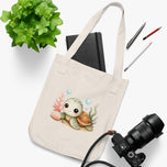 Cute Sea Turtle Canvas Tote Bag – Kawaii Marine Animal Beach Market Bag