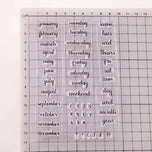 Week Month Day Clear Transparent Rubber Stamps Seal Block Stamp Sheets for DIY Scrapbooking Photo Album Diary Decorations