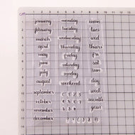 Week Month Day Clear Transparent Rubber Stamps Seal Block Stamp Sheets for DIY Scrapbooking Photo Album Diary Decorations