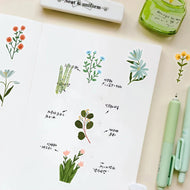 10/30/50pcs Vintage Floral Plant Cartoon Stickers Aesthetic Waterproof Graffiti Stationery Diary Planner Retro Decoration Decals