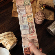 Journamm 30mm/40mm/50mm*2m Vintage Washi Tapes 35cm Cycle DIY Scrapbooking Decor Junk Journal Collage Stationery Craft Tapes