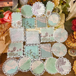 ZFPARTY Vintage lace doily Paper pieces Scrapbooking paper pack handmade craft paper Background pad card