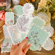 ZFPARTY Vintage lace doily Paper pieces Scrapbooking paper pack handmade craft paper Background pad card