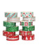 12 rolls/box of Christmas tree red green color washi tape, DIY photo album gift decoration supplies, foil stamping craft.