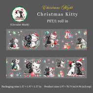 Christmas Die-Cut Washi Tape 1 Roll for Scrapbooking Journal DIY,Phone Case Decoration,Planner Stickers,Collage Art Supplies