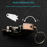 Cool Gun Shape Jet Flame Torch Lighter Adjustable Flame Windproof Refillable Butane for Cigar Gifts Outdoor (Without Butane Gas)