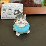 Kawaii Donut Cat Bag Charm