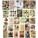 200 Pieces Vintage Ephemera Scrapbooking Supplies Pack for Journaling, Decoupage Paper Stickers Kit for Bullet Junk Planners