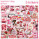 50pcs Valentine‘s Day Cake Flower Stickers Decals For Laptop Scrapbook Skateboard Helmet Guitar DIY Cartoon Aesthetic Stickers