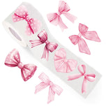 50-500pcs Cute Bow Valentines Day Stickers Thank you Candy Bag Seal Stickers Scrapbooking Valentines Gift Box Label Decoration