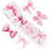 50-500pcs Cute Bow Valentines Day Stickers Thank you Candy Bag Seal Stickers Scrapbooking Valentines Gift Box Label Decoration