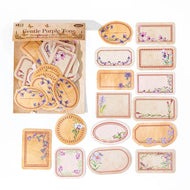 45pcs Vintage Plant Label Stickers Pack Junk Journal Ephemera Decorative Stickers Aesthetic Diary Album Scrapbooking Supplies