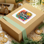 Joyful Vibes Sticker — Colorful Sun & Seashell  Sticker