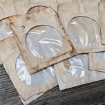 5 Pcs Vintage Coffee Dyed Transparent Storage Paper Bag Junk Journal Ephemera DIY Album Collage Bag Scrapbooking Material Paper