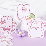 45 Pcs/pack Cute Rabbit Daily Kawaii Decoration Stickers Planner Scrapbooking Stationery Japanese Diary  Adhesive Stickers
