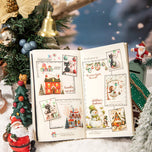 Christmas Die-Cut Washi Tape 1 Roll for Scrapbooking Journal DIY,Phone Case Decoration,Planner Stickers,Collage Art Supplies