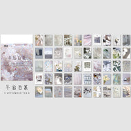 Yoofun 50 Sheets Natural Scenery&Art Paintings Stationery Stickers Book Aesthetic Landscape Cute Scrapbooking Planner Journaling