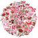 10/30/50pcs Cute Cartoon Red Pink Valentine Day Graffiti Stickers DIY Laptop Phone Fridge Scrapbook Decoration Sticker Decals