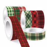 12 Rolls Christmas Plaid Masking Tape DIY Handbook Material Sticker Washi Tape Scrapbooking Birthday Gift Supplies