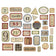 31Pcs Number Label Junk Journal Ephemera Vintage Stickers Retro DIY Album Tim Holtz Style Scrapbooking Material Craft Stickers
