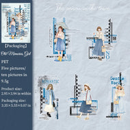 1pack/3pack  Stickers Traceable People Series 10pcs Vintage Retro Journal Backgrounds Female Ephemera Collage Base Decals