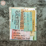 19 Pcs Life Motto Quote Junk Journal Ephemera Vintage Stickers Retro Phrase Label Album Collage Stickers Scrapbooking Material
