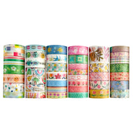 38 Rolls Colorful Washi Tape Set 3M Length Decorative Masking Tapes Perfect for Scrapbooking DIY Crafts Gift Wrapping