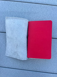"Strawberries & Cream" Handcrafted Leather Journal - Refillable Inserts