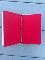 "Strawberries & Cream" Handcrafted Leather Journal - Refillable Inserts