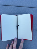 "Strawberries & Cream" Handcrafted Leather Journal - Refillable Inserts