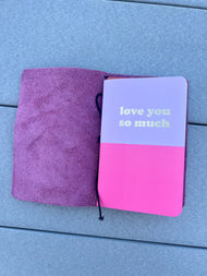 Handcrafted Plum Leather Journal - Valentine’s Day Gift for Daughter or Bestie