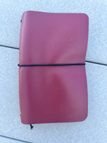 Handcrafted Plum Leather Journal - Valentine’s Day Gift for Daughter or Bestie