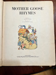 Rare 1930s Vintage Nursery Rhyme Pages – Large Scale Storybook Illustrations – Ephemera for Nursery Decor or Junk Journals
