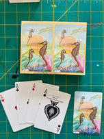 Vintage Sea Life Playing Cards – Nautical Coastal Ephemera for Junk Journals &amp; ATCs
