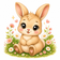 Highland Sweethearts™ Toast the Bunny Sticker